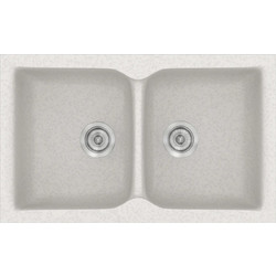 Sanitec Classic 336 Επικαθήμενος Νεροχύτης Γρανίτη Ματ Metallic Ice 86x50cm