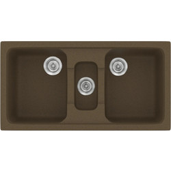 Sanitec Classic 325 Επικαθήμενος Νεροχύτης Γρανίτη Ματ Granite Rust 97x51cm