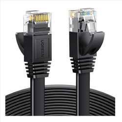 Ugreen Flat U/UTP Cat.6 Καλώδιο Δικτύου Ethernet 2m Black 50174