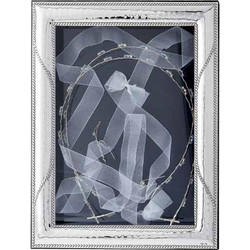 Prince Silvero Ασημένια Στεφανοθήκη σε Λευκό Ξύλο 18x24cm MA/ST16-2W