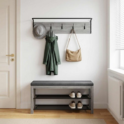 Κρεμάστρα Γκρι Sonoma 100 x 30 x 25 cm Επεξεργασμένο Ξύλο 8014091