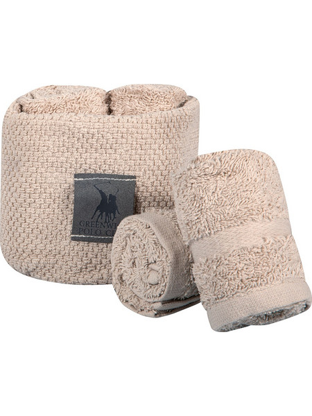 Σετ 4Τ Λαβέτες 30x30 Σε Καλαθάκι Essential Greenwich Polo Club 4145 Taupe