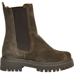 Ragazza Γυναικεία Μποτάκια Chelsea Suede Καφέ 0298