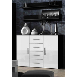 Cama living room sideboard UNI black/white gloss UNI CZ/BI