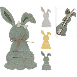 CUTLERY HOLDER BUNNY FELT 3ASS