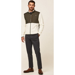Hackett Polar Ανδρική Ζακέτα Fleece με Φερμουάρ Λευκή HM581065-8NH