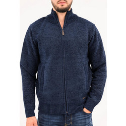 Lexton AW26 Ανδρική Ζακέτα Πλεκτή με Κουκούλα και Φερμουάρ Μπλε 19.38.SINIL CARDIGAN