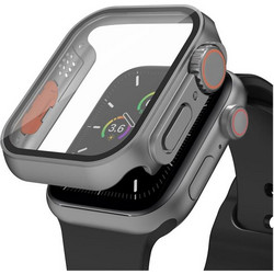 Θήκη PC με Tempered Glass Ahastyle WG115 Apple Watch 7/ 8/ 9 45mm Upgrade σε Ultra Γκρι
