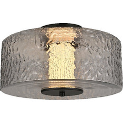 Aca Φωτιστικο Οροφης Μαυρο Διαφανες Led 12W 3000K IP20 D36XH18CM - (HMX24153A)