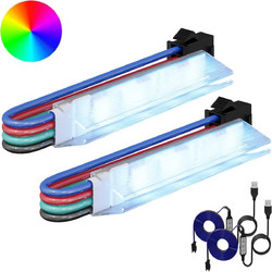 vidaXL Λωρίδα LED 2 τμχ. Μαύρο και Λευκό Χαλκός και Πλαστικό