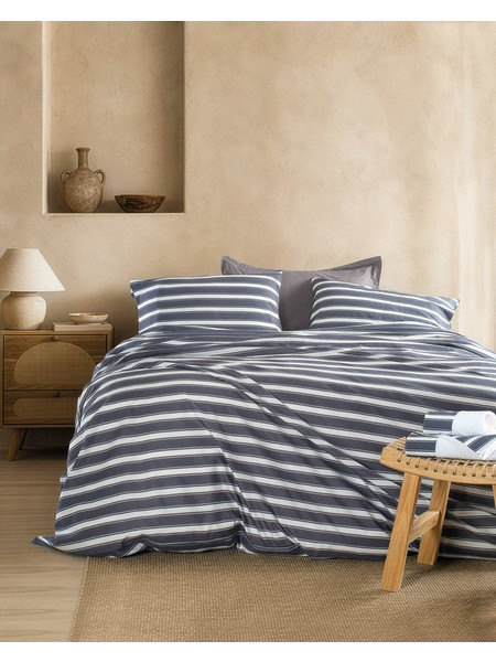 Μαξιλαροθήκες Σετ Symbol Lesley D.Blue Cotton Rythmos (50x70) 2Τεμ