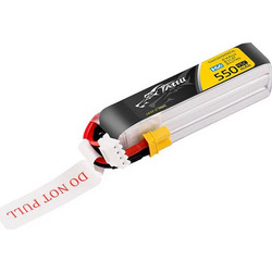 Tattu 3s 550mAh 95C 11.4V HV Lipo Battery with XT30 Plug Long-Pack Connector