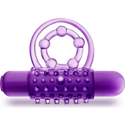 Blush Play With Me The Player Vibrating Double Strap Cock Ring Ελαστικό Δαχτυλίδι Πέους & Όρχεων με Δόνηση Μωβ