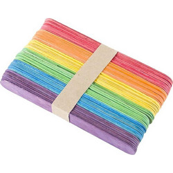 WD Σπάτουλες Αποτρίχωσης Ξύλινες 60pcs, 15x1,50cm, 6 colours