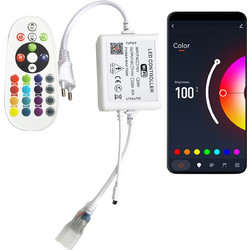 WIFI ΣΕΤ ΤΗΛΕΚΟΝΤΡΟΛ+ΔΕΚΤΗΣ RGB ΜΕΤΑΛΛΙΚΟΣ 220V 750W 24 ΠΛΗΚΤΡΩΝ / JLIR220VTUYA