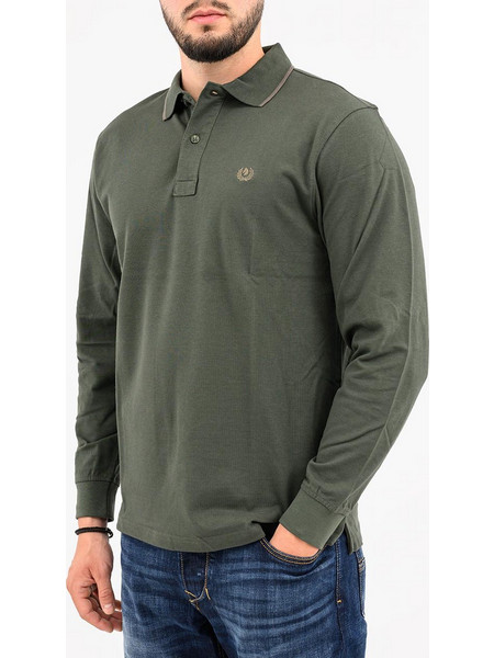 Ascot Ανδρική Μπλούζα Polo Μακρυμάνικη Χακί 15487307-72