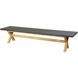 Caldera Παγκακι Cement 180x40xh43,5cm - Liberta - 180x40xH43.5cm