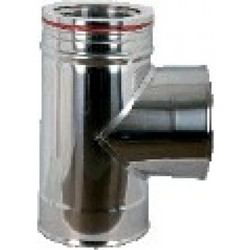 Ταφ καμινάδας μονωμένο Διαμαντής INOX 0,4mm Φ 100/150 90ο - Διαμαντής