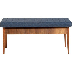 Bench Vina Bench Dark Blue, Walnut Walnut, Dark Blue Melamine Coated Particle Board