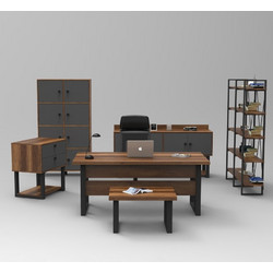 Office Furniture Set MEV12-BA Baroque Melamine Coated Particle Board