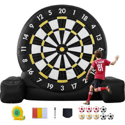 VEVOR Φουσκωτός Στόχος Ποδοσφαίρου Darts, Πάνω από 10 πόδια Ύψος Γιγαντιαίος Στόχος Ποδοσφαίρου με 9 Μπάλες & Αντλία Αέρα, Εγκατάσταση σε 2 Λεπτά & Τσάντα Αποθήκευσης για Εύκολη Μεταφορά, για Παιχνίδι