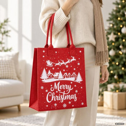 ΤΣΟΧΙΝΗ ΤΣΑΝΤΑ ΩΜΟΥ XMAS ΚΟΚΚΙΝΗ