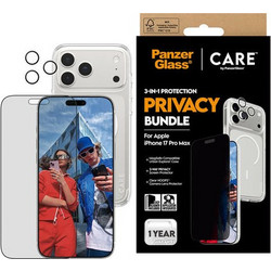 PanzerGlass - CARE 3-in-1 Flagship Privacy Bundle - iPhone 17 Pro Max - Electronics