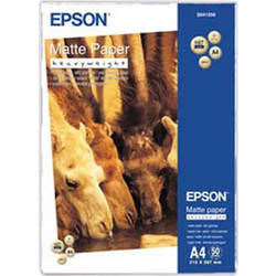 Epson Heavyweight Matte Φωτογραφικό Χαρτί A4 (21x30) 167gr/m για Εκτυπωτές Inkjet 50 Φύλλα (C13S041256)