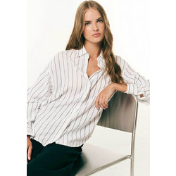Forel Γυναικείο Πουκάμισο Ριγέ Oversized Μαύρο 083.80.01.049