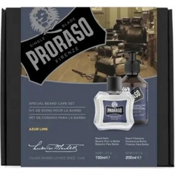 Proraso Duo Pack Beard Set Azur Lime Beard Balm 100ml + Beard Shampoo 200ml