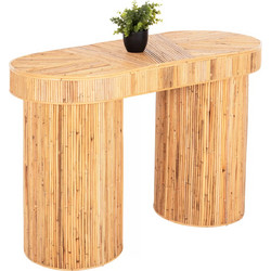 ΚΟΝΣΟΛΑ ΟΒΑΛ GATSBY ΦΥΣΙΚΟ RATTAN ΦΥΣΙΚΟ ΧΡΩΜΑ 110x45x74,5