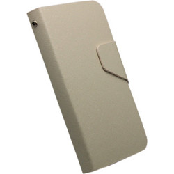 Δερμάτινη Stand Θήκη/Πορτοφόλι για Alcatel One Touch Pop C5 (OT-5036D) Λευκό (OEM)