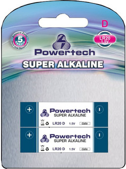 Powertech Super Alkaline D 2τμχ