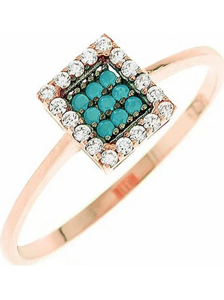 Million Diamonds Γυναικείο Δαχτυλίδι από Ροζ Χρυσό 14K με Ζιργκόν RZ5649