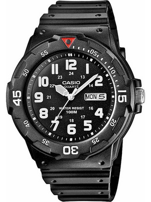 Casio Ανδρικό Ρολόι με Μαύρο Καουτσούκ Λουράκι MRW-200H-1BVEF