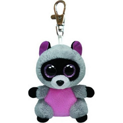 ty Beanie Boos Χνουδωτό Κλιπ Μπρελόκ Ρακούν Γκρι 8.5 Εκ. 1607-33007