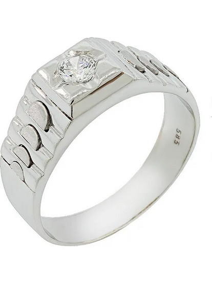Million Diamonds Ανδρικό Δαχτυλίδι από Λευκόχρυσο 14K RA1209