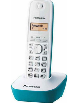 Panasonic KX-TG1611 Ασύρματο Τηλέφωνο Λευκό Τιρκουάζ