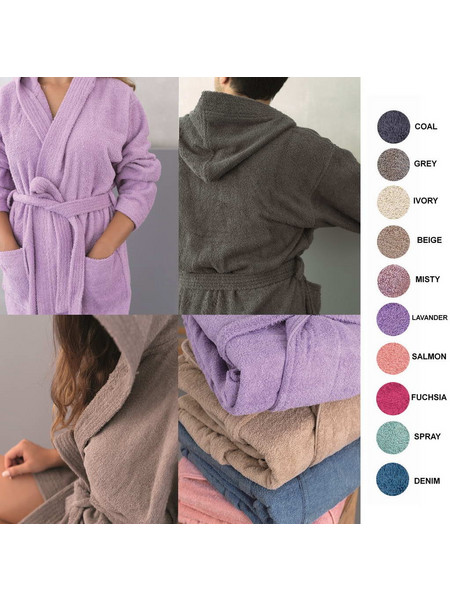 Palamaiki Classic Μπουρνούζι με Κουκούλα Fuchsia