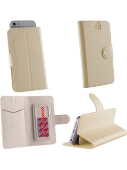 VOLTE-TEL SLIDE ΘΗΚΗ UNIVERSAL 4.0in-4.6in LEATHER LINE BOOK STAND 3M WHITE VOLTE-TEL