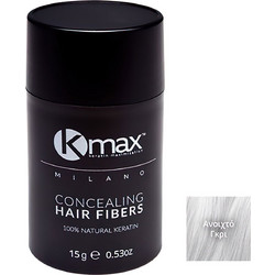 KMax Concealing Ανοιχτό Γκρι Νανοΐνες κατά της Τριχόπτωσης 15gr