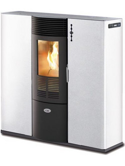 Kalor Quadra Mod 10C White Σόμπα Pellet Αερόθερμη 10kW