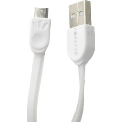 Forever Καλώδιο Φόρτισης και Μεταφοράς Δεδομένων Micro USB 1 m Λευκό