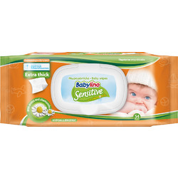 Babylino Sensitive Μωρομάντηλα Χωρίς Οινόπνευμα & Parabens με Χαμομήλι 54τμχ