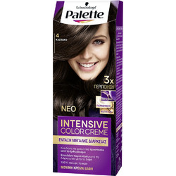 Schwarzkopf Palette Intensive Color Creme 4 Middle Brown Μόνιμη Βαφή Μαλλιών 50ml