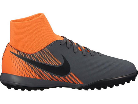 Nike JR MagistaX Obra II Academy TF AH7318-080 Παιδικά Ποδοσφαιρικά Παπούτσια με Σχάρα και Καλτσάκι Γκρι