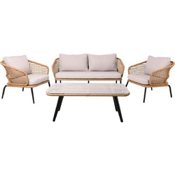 Woodwell Salsa Σετ Σαλόνι Κήπου Rattan 3τμχ Καφέ Ε254,S