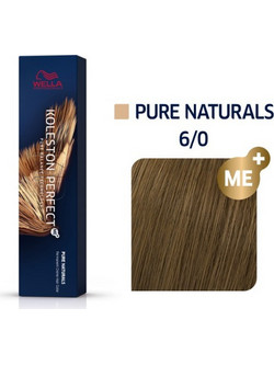 Wella Koleston Perfect Me+ Pure Naturals 6/0 Ξανθό Σκούρο Φυσικό Μόνιμη Βαφή Μαλλιών 60ml
