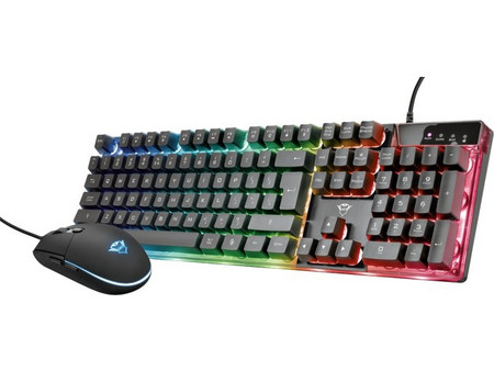 Trust Azor GXT 838 Σετ Gaming Πληκτρολόγιο RGB Black