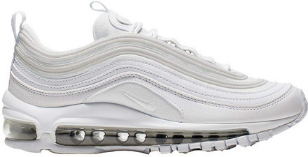 white metallic air max 97